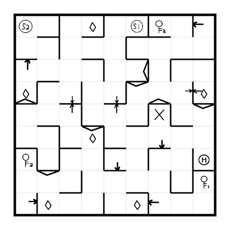 9x9 1v2 [单向墙 虚无墙] [钥匙]