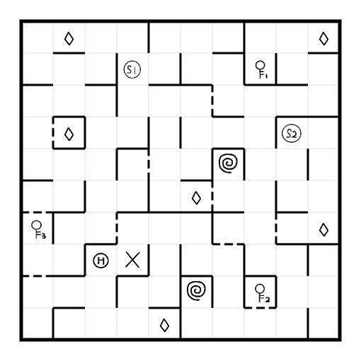 10x10 1v2 [危墙] [钥匙 传送门 无终点]