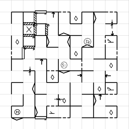 9x9 1v2 [危墙 单向墙 虚无墙 机关墙] [无边界 拉杆]