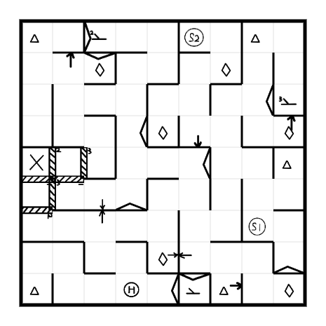 9x9 1v2 [单向墙 虚无墙] [陷阱 拉杆]